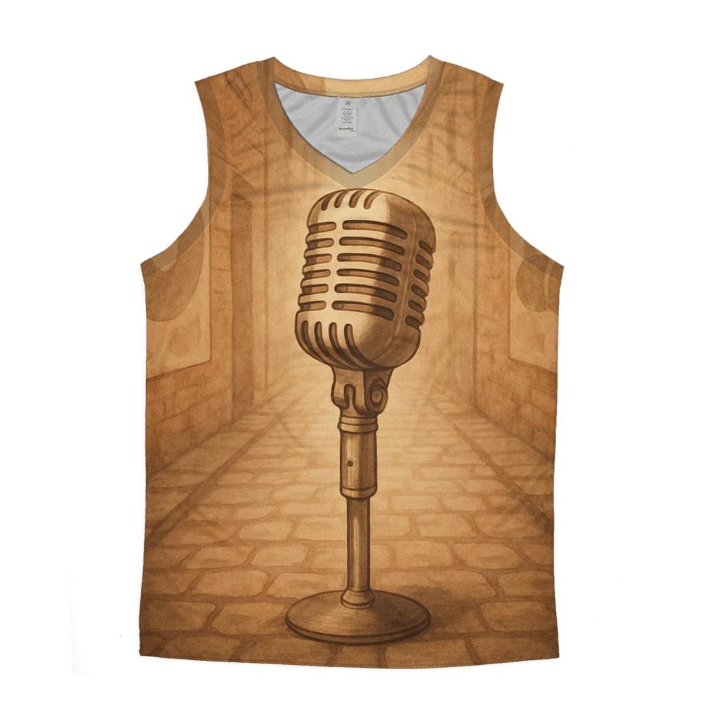 Sepia Street Microphone designer workout tanks