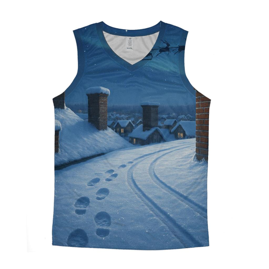 Santa Tracks Across The Rooftops designer workout tanks