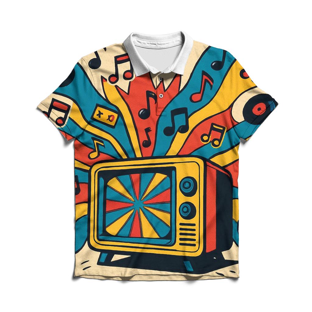 Retro TV Music Portal classic pique polos