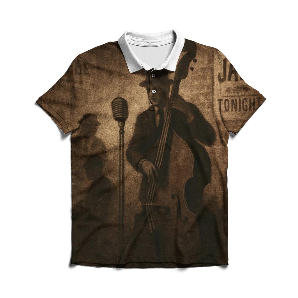 Antique Coffeehouse Jazz Session branded logo polo shirts