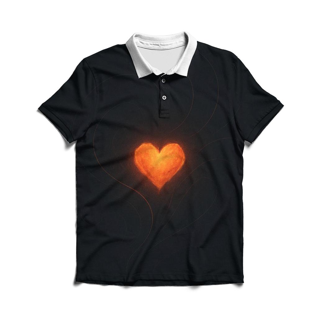 Gentle Ember Heart branded logo polo shirts