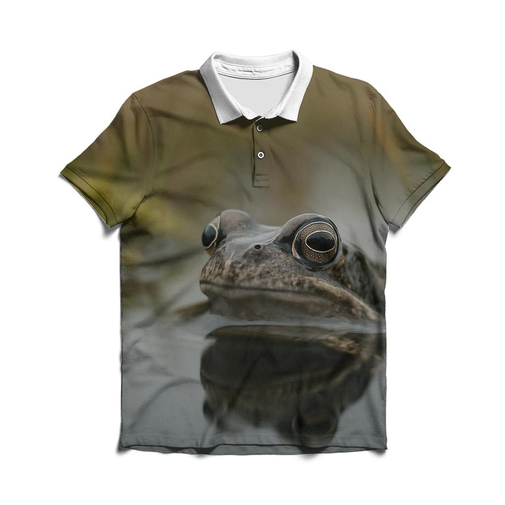 Bog Pool Gaze Common Frog designer slim fit polos