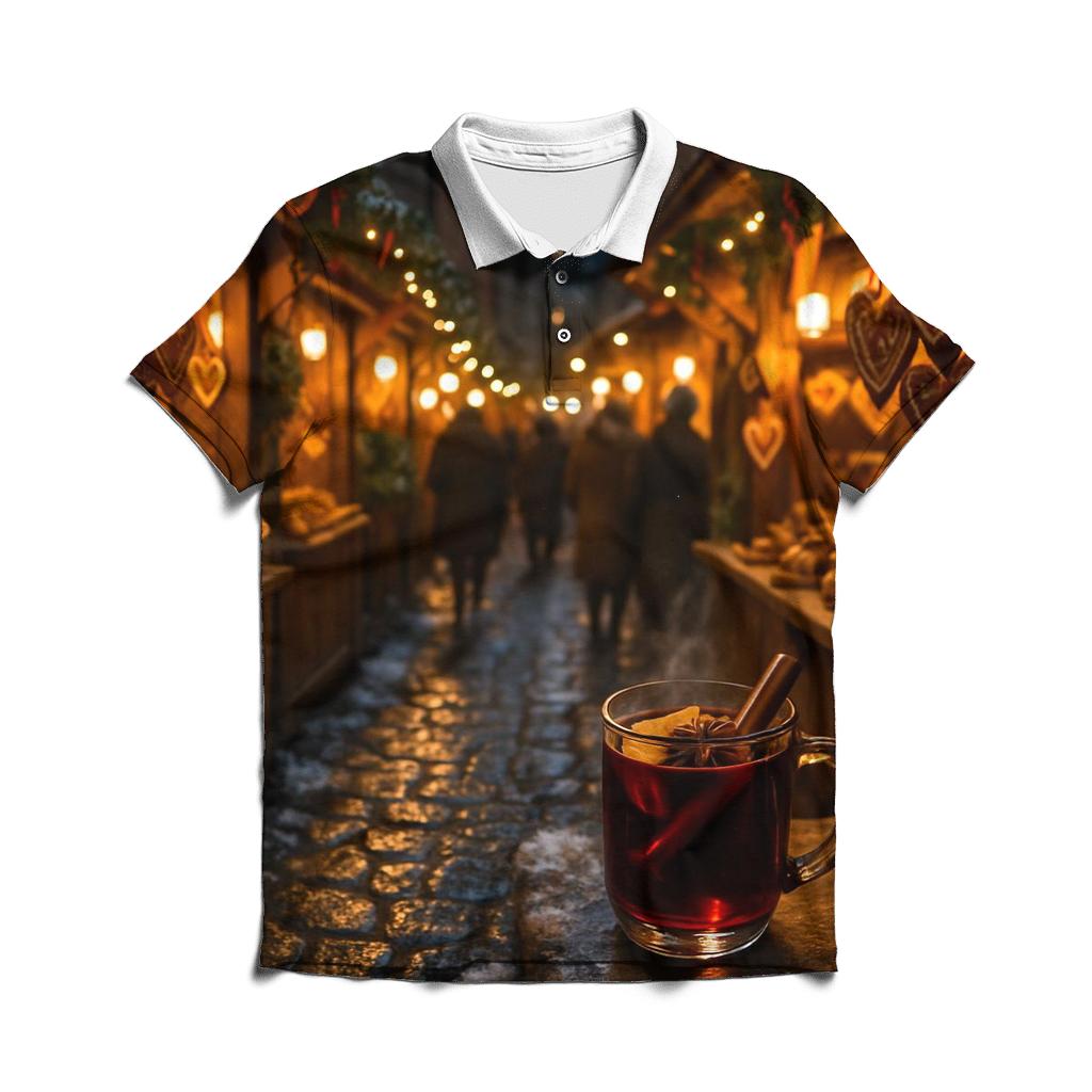 Old World Christmas Market Alley embroidered polo tops