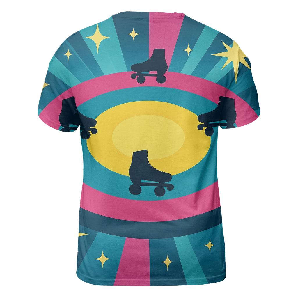 Neon Roller Disco Lights creative print fashion shirts