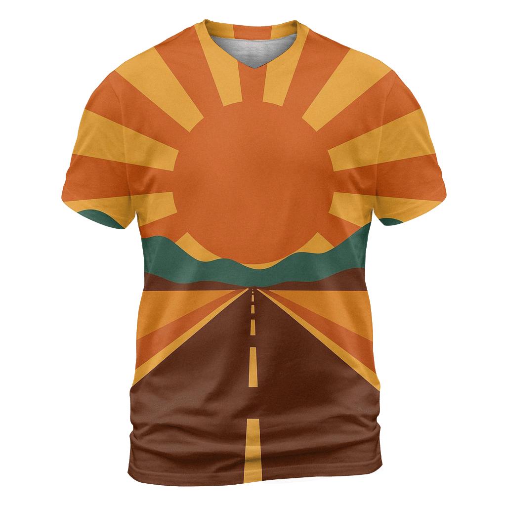 Sunburst Highway Horizon trendy printed shirt styles