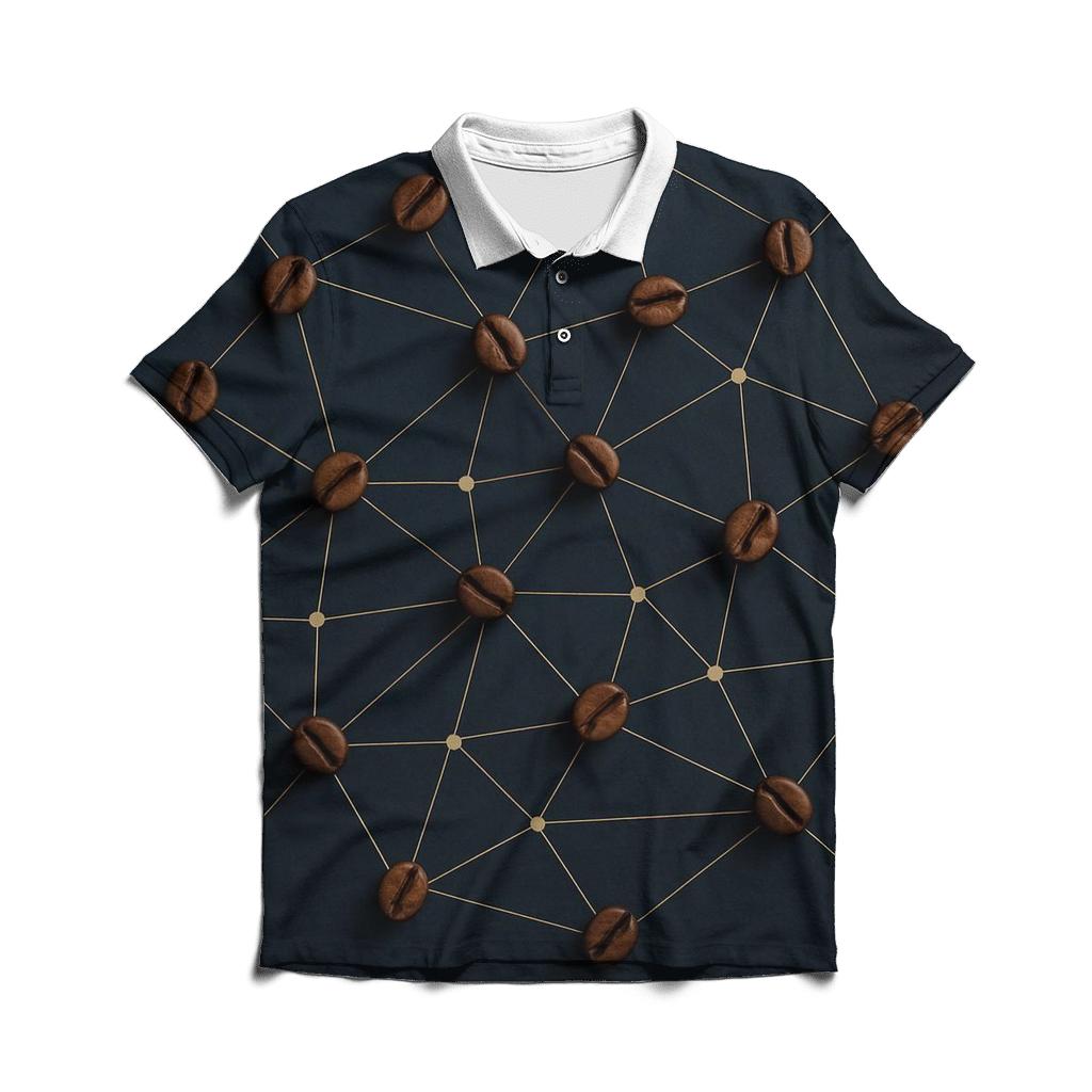 Bean Constellation Grid custom polo shirts