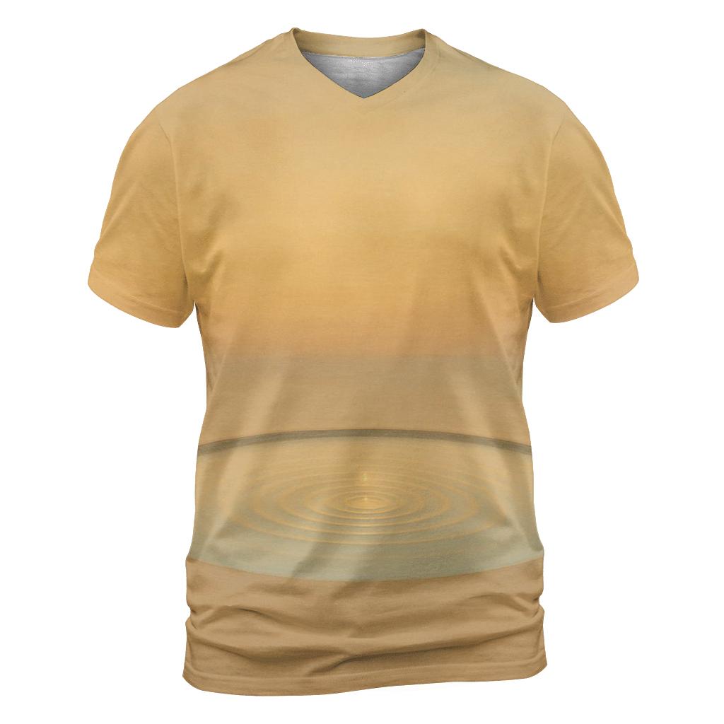 Golden Stillness Pool unique graphic print tees