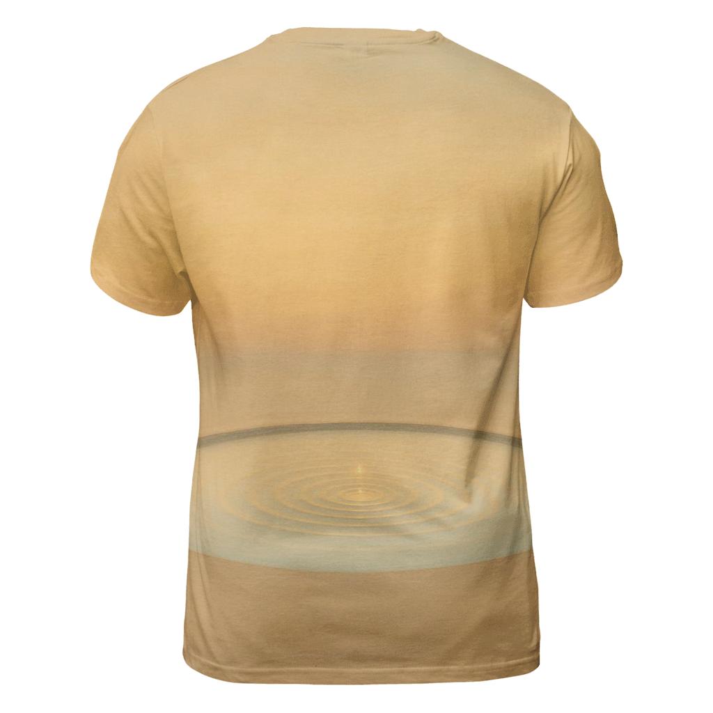 Golden Stillness Pool unique graphic print tees