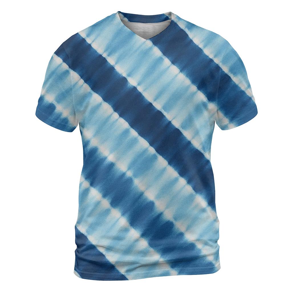 Indigo Arashi Rainfall Stripes trendy printed shirt styles