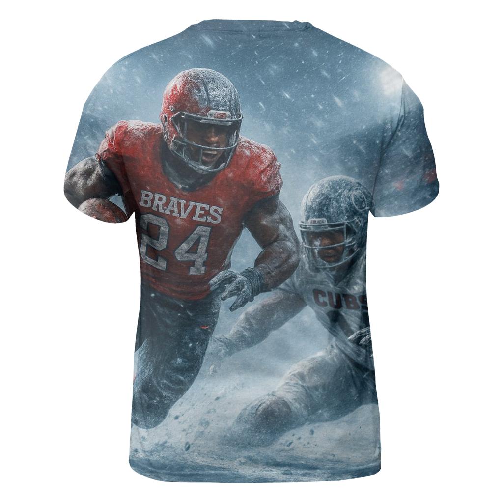Frozen Yard Battle Braves Vs Cubs trendy printed shirt styles
