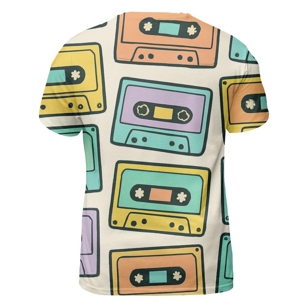 Cassette Mixtape Mosaic trendy printed shirt styles