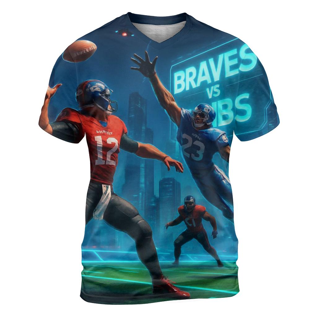 Rooftop City Bowl Braves Vs Cubs creative print fashion shirts