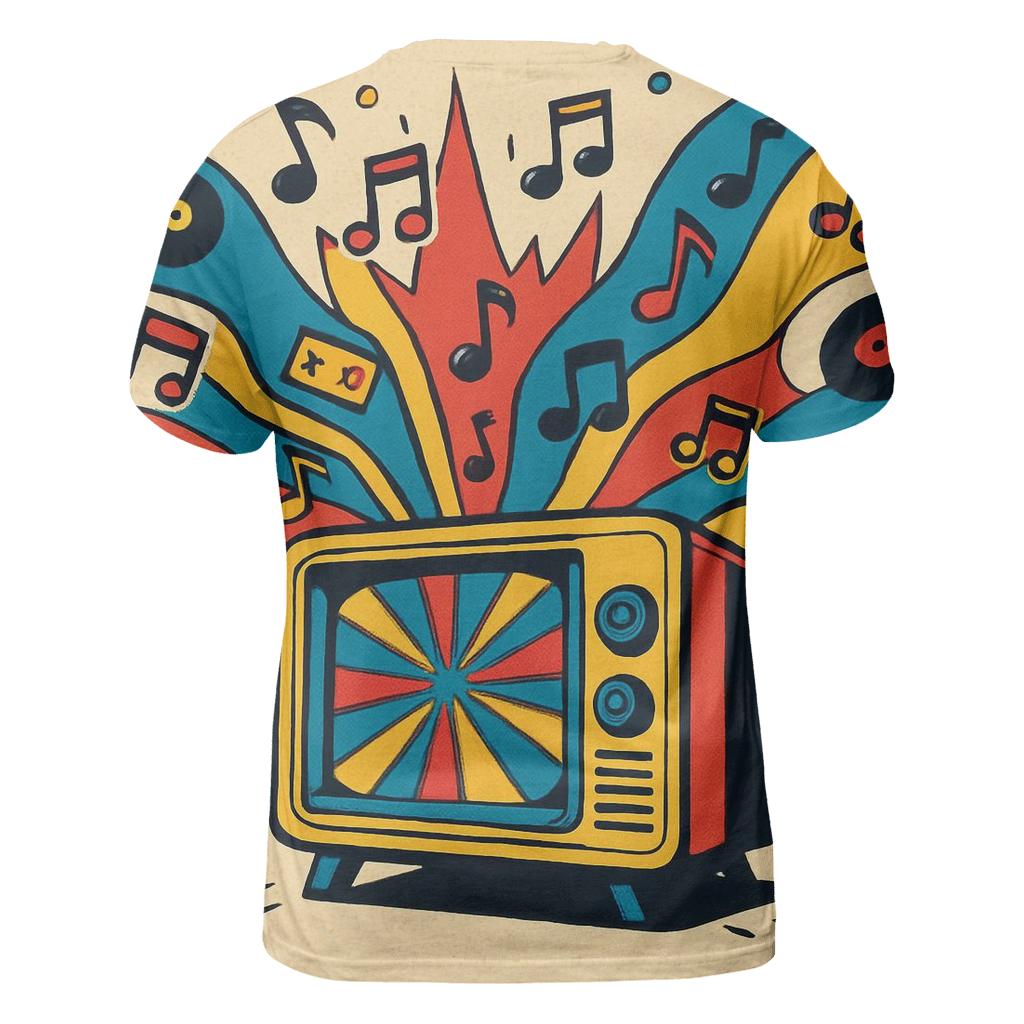 Retro TV Music Portal statement graphic shirts