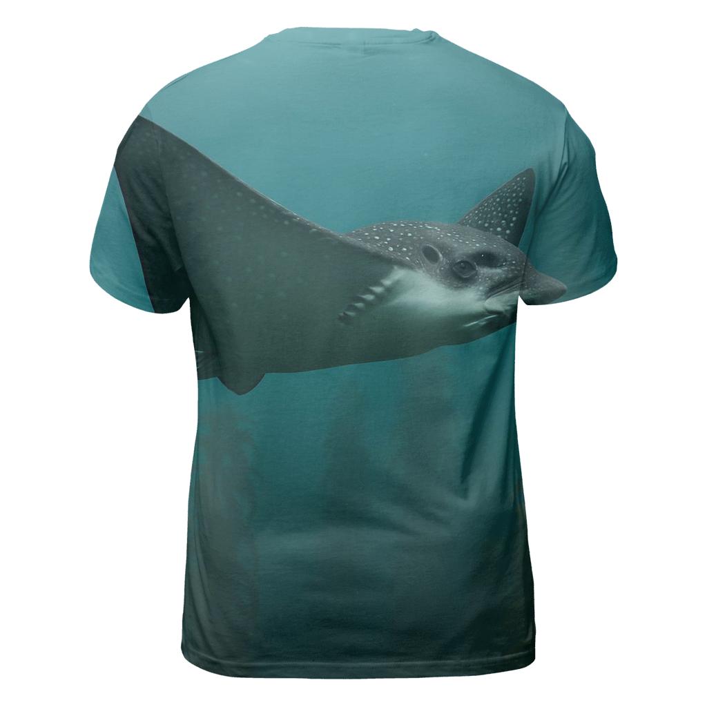 Kelp Forest Glide Spotted Eagle Ray unique graphic print tees