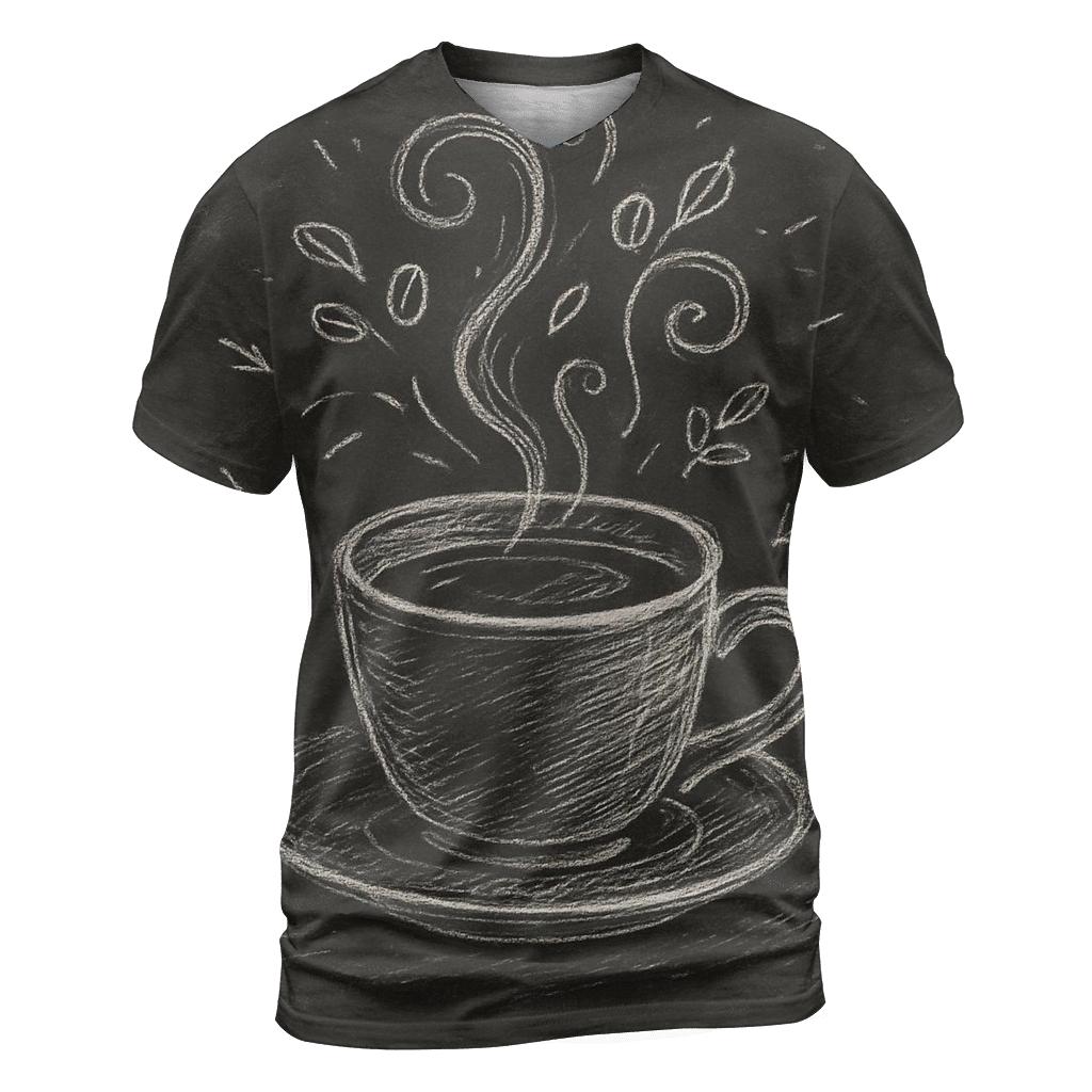 Cafeteria Chalk Cup statement graphic shirts