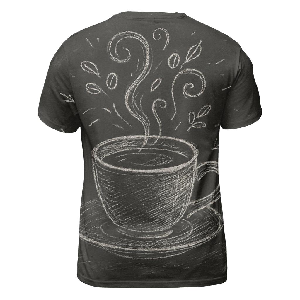 Cafeteria Chalk Cup statement graphic shirts