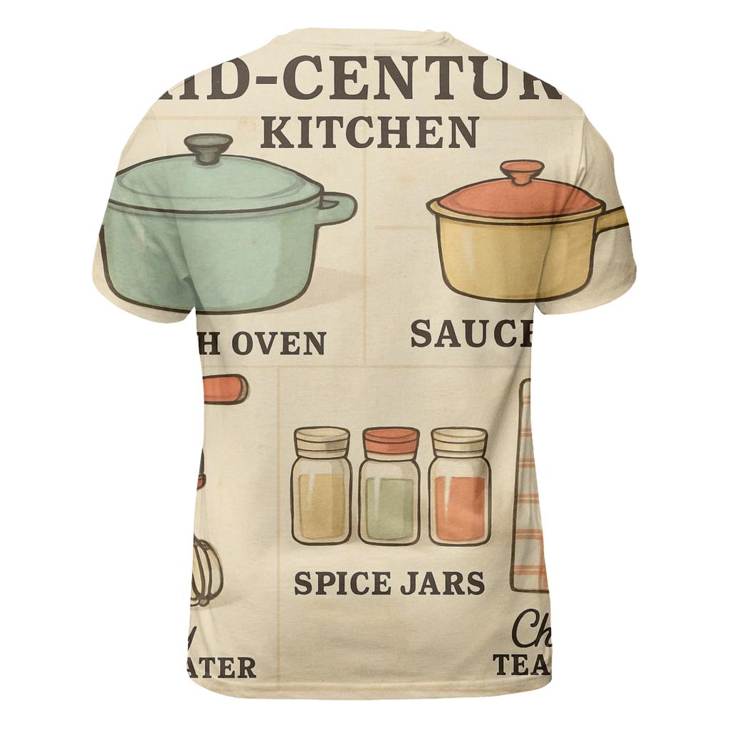 Retro Kitchen Recipe Wall Chart custom all-over print shirts