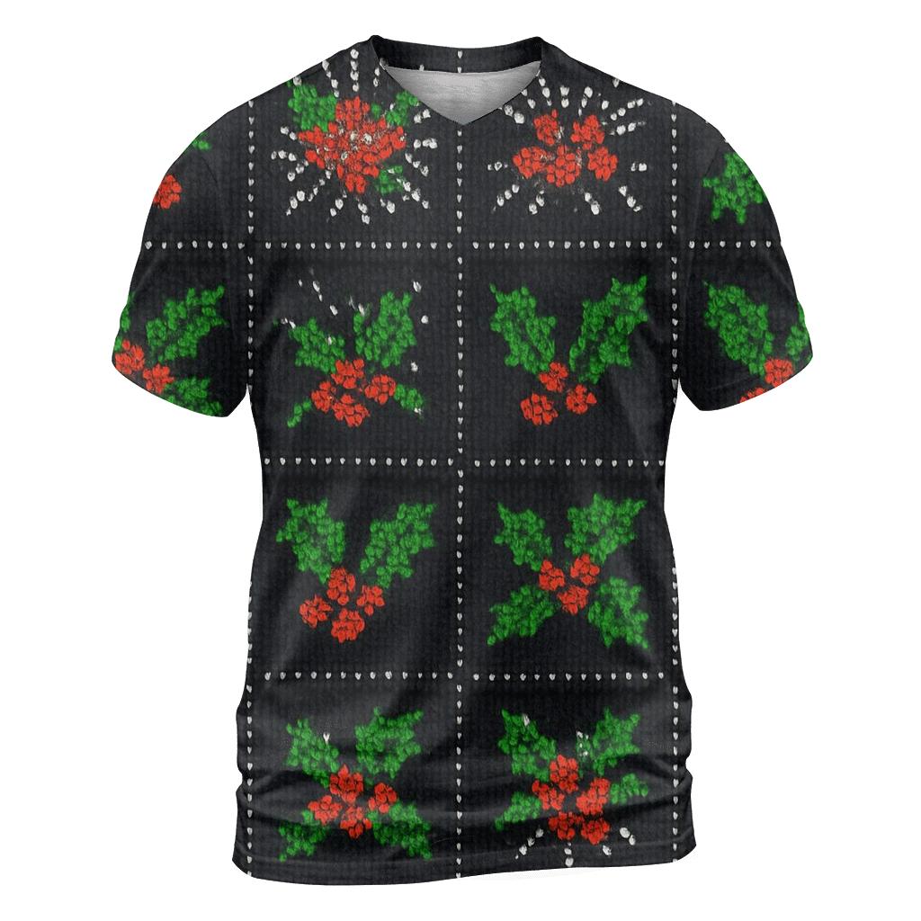 Holly Explosion Checkerboard statement graphic shirts