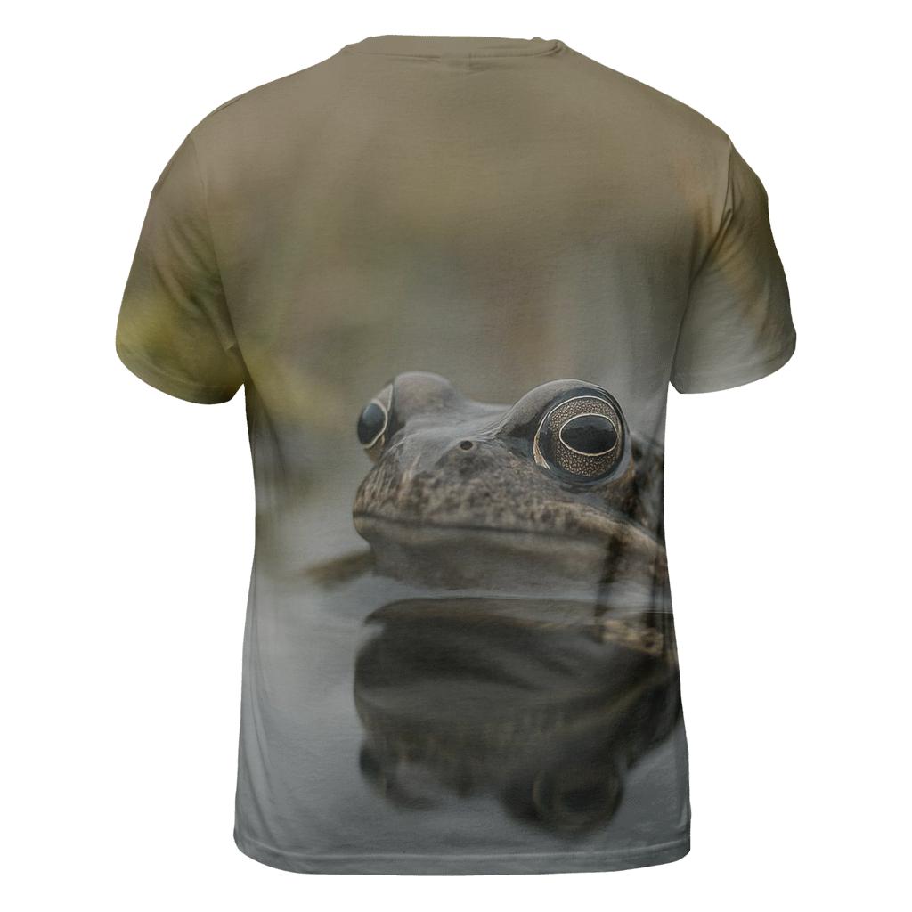 Bog Pool Gaze Common Frog designer pattern shirts