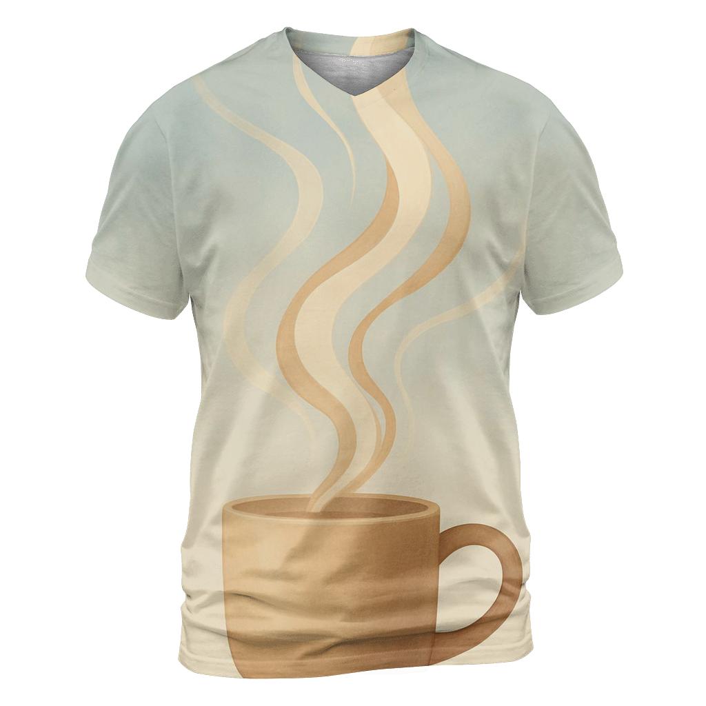 Steam Ribbon Pathway artistic all-over print tops