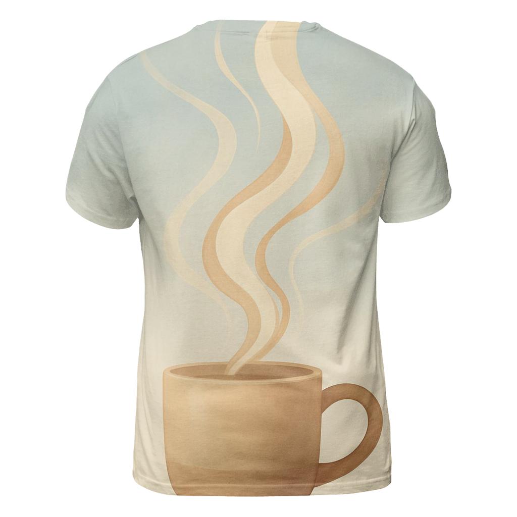 Steam Ribbon Pathway artistic all-over print tops