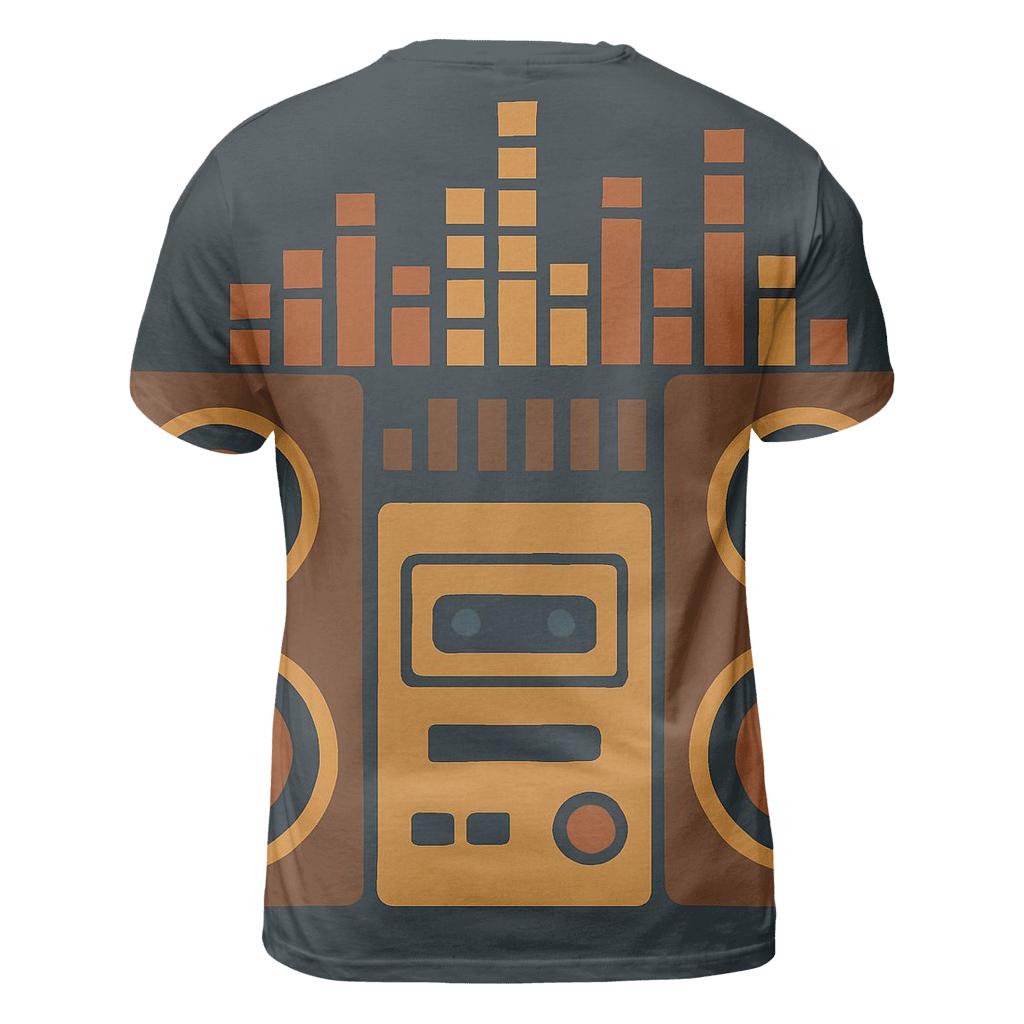 Vintage Stereo Soundscape trendy printed shirt styles