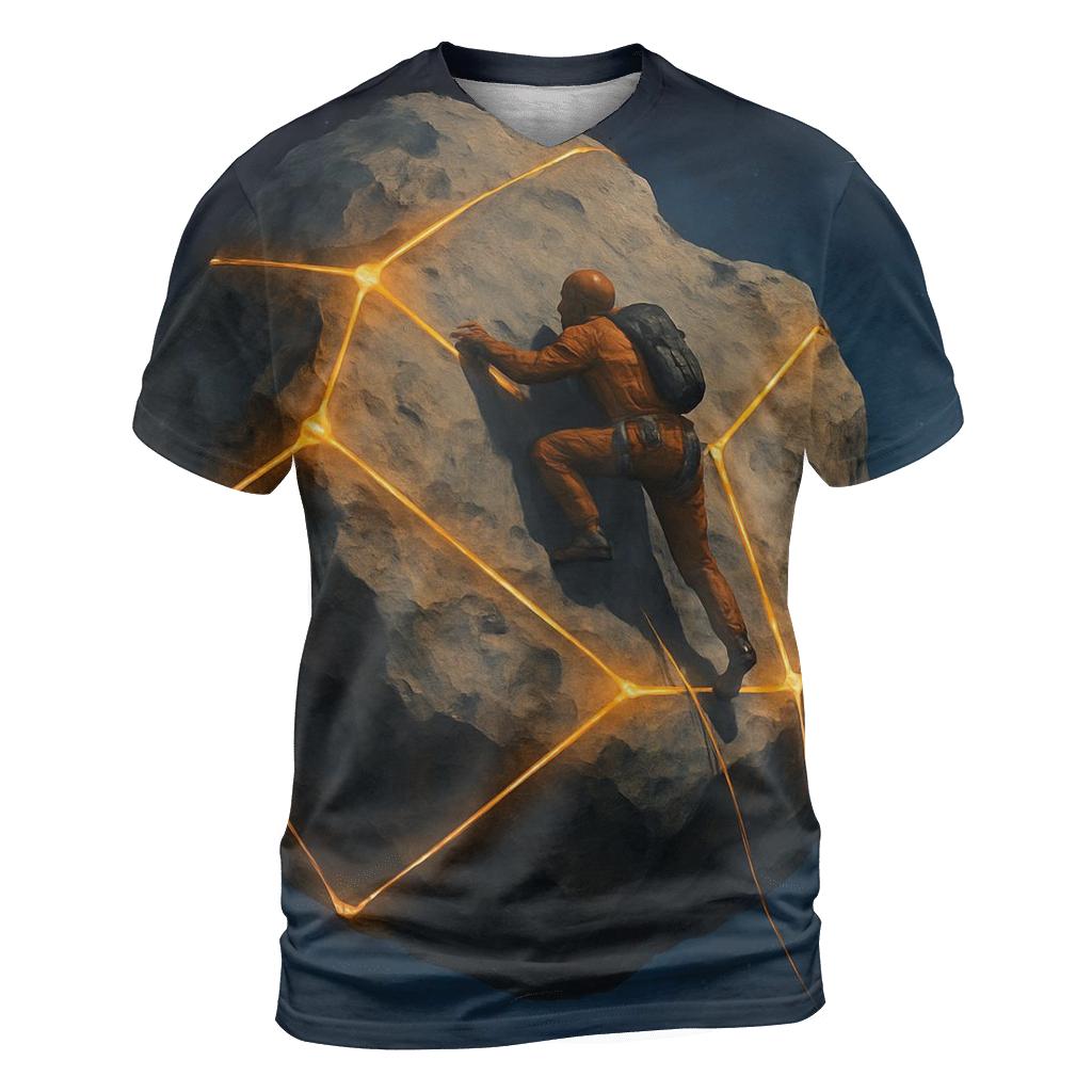 Asteroid Climbing Challenge trendy printed shirt styles