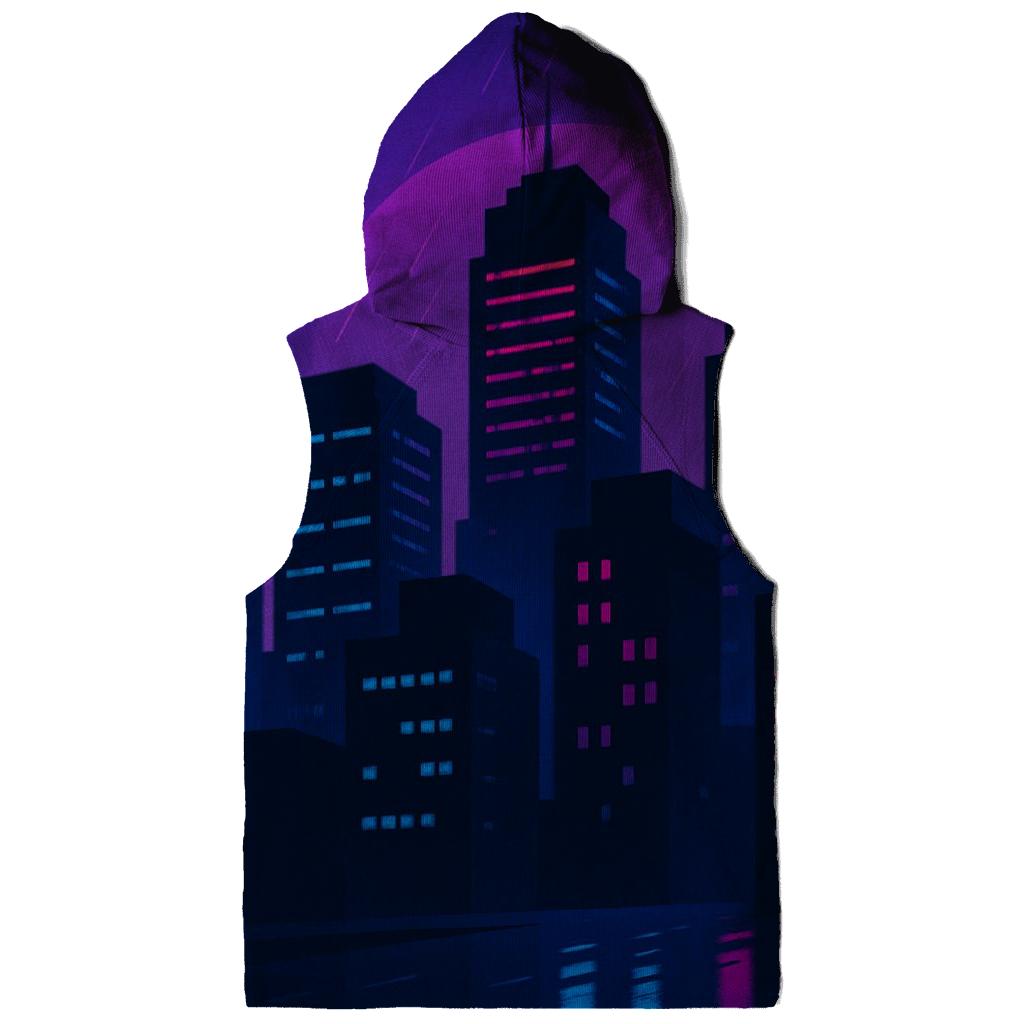 Retro Synth City Rain custom hoodies