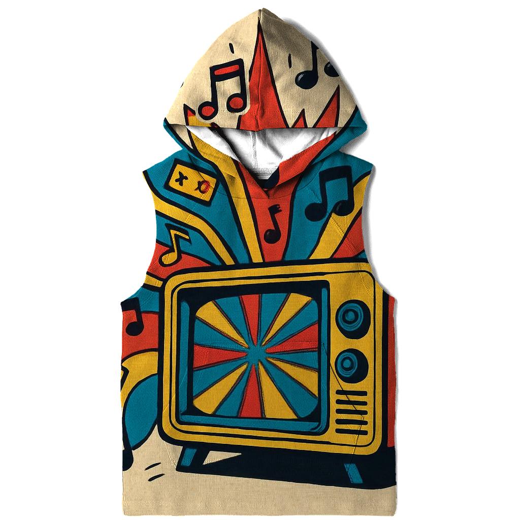 Retro TV Music Portal embroidered hoodies