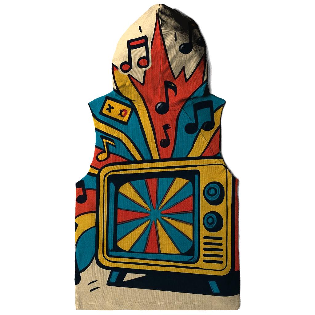 Retro TV Music Portal embroidered hoodies