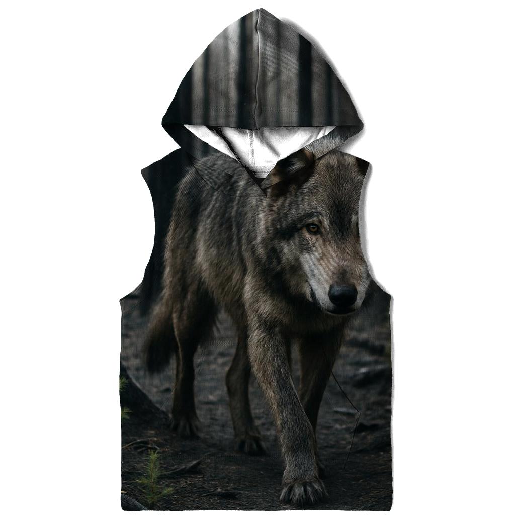 Burned Forest Wolf Return designer hoodies