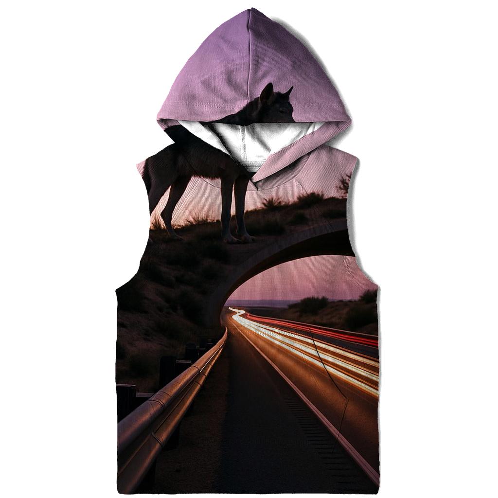 Desert Highway Overpass Wolf Crossing hoodie styles