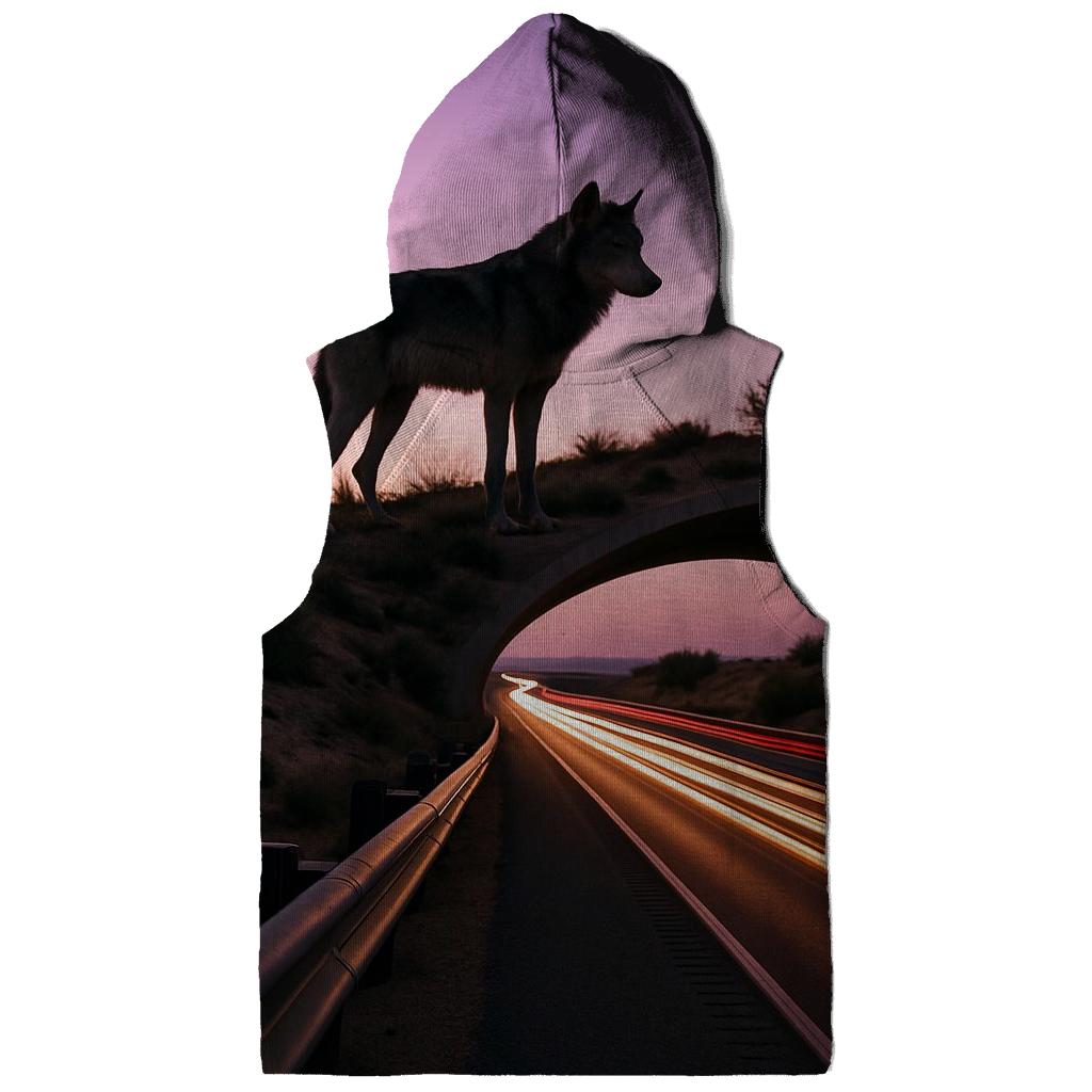 Desert Highway Overpass Wolf Crossing hoodie styles
