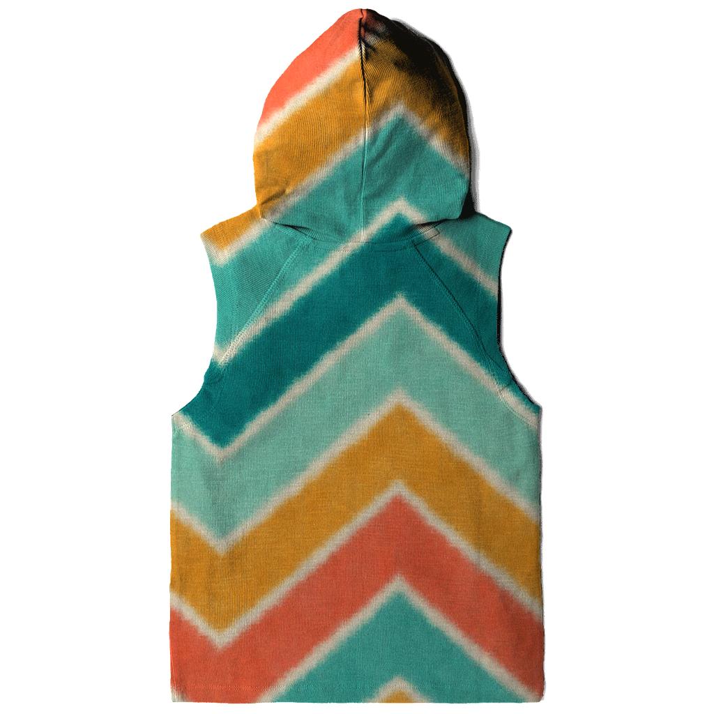 Coral Chevron Accordion Waves zip-up hoodies