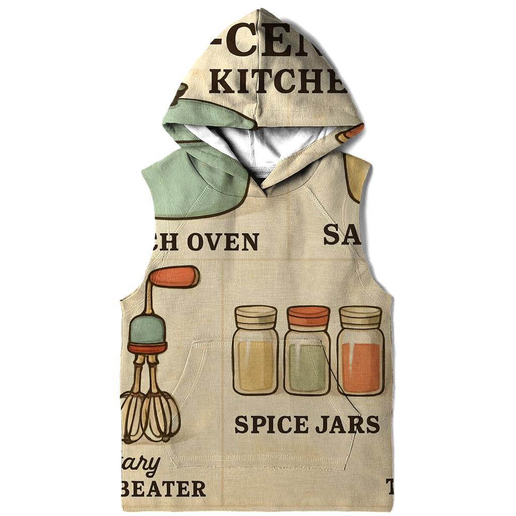Retro Kitchen Recipe Wall Chart heavyweight hoodies