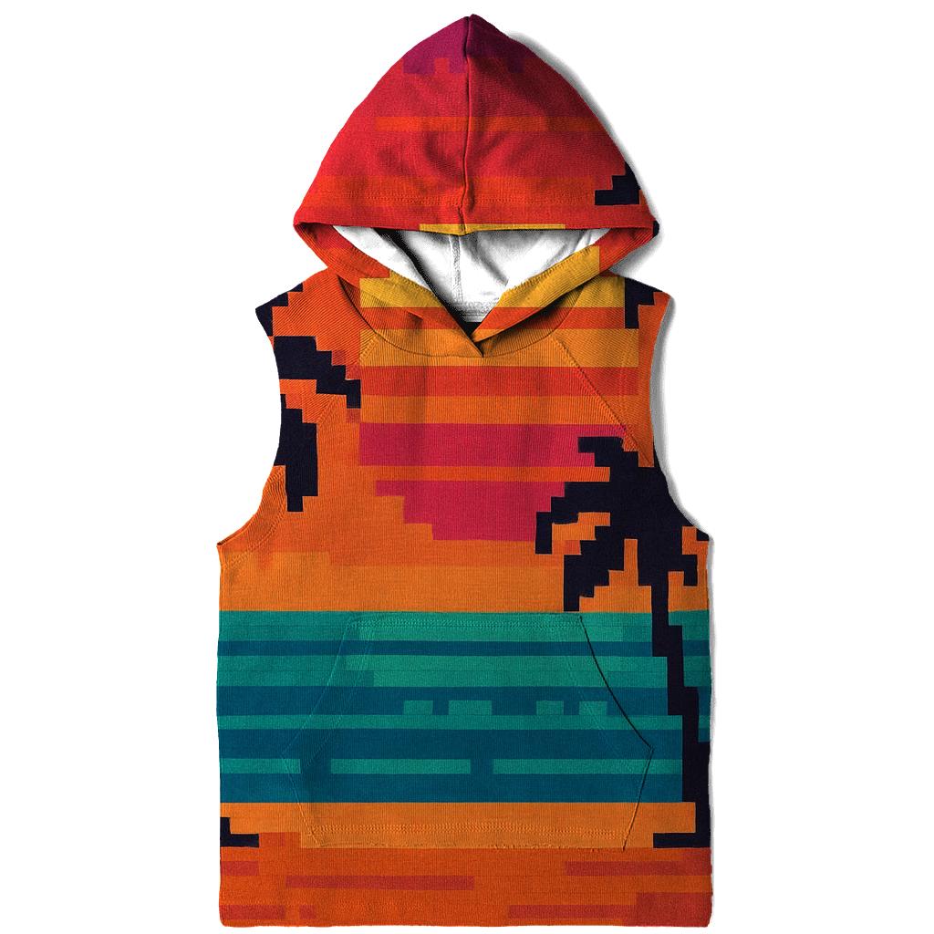 Pixel Beach Sunset hoodies fashion