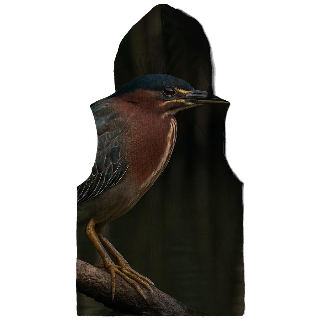 Mangrove Sentinel Green Heron embroidered hoodies