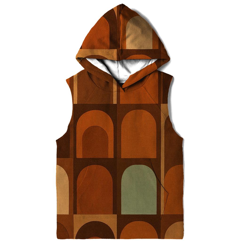 Cafe Groove Wall Pattern zip-up hoodies