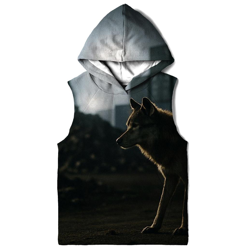 Industrial Periphery Nighttime Scavenger Wolf hoodies fashion