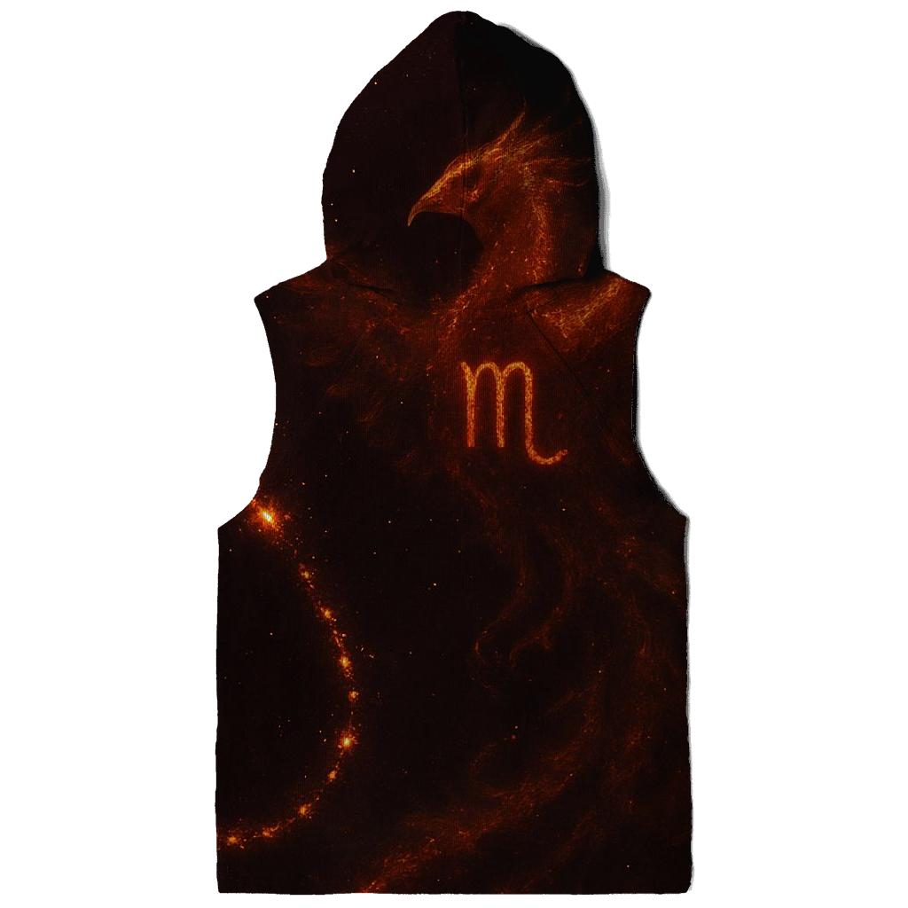 Scorpio Starlit Phoenix Ascension graphic hoodies