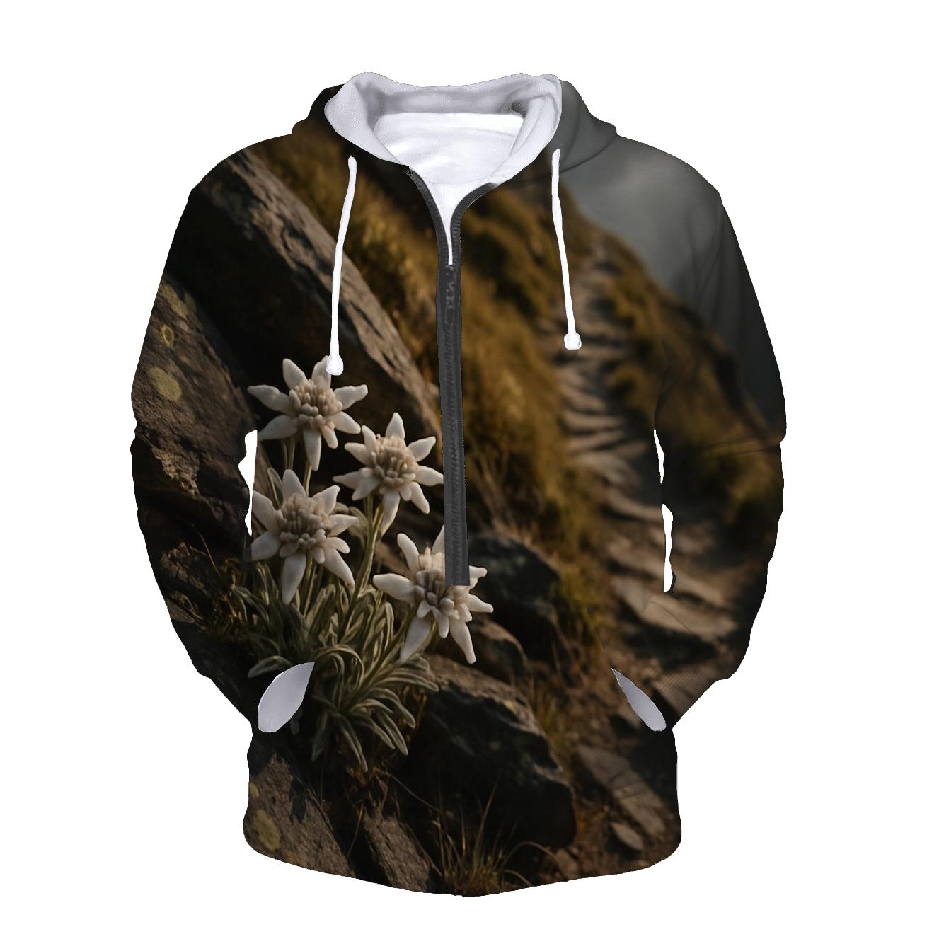 Alpine Edelweiss On Ancient Stone Path hoodie trends