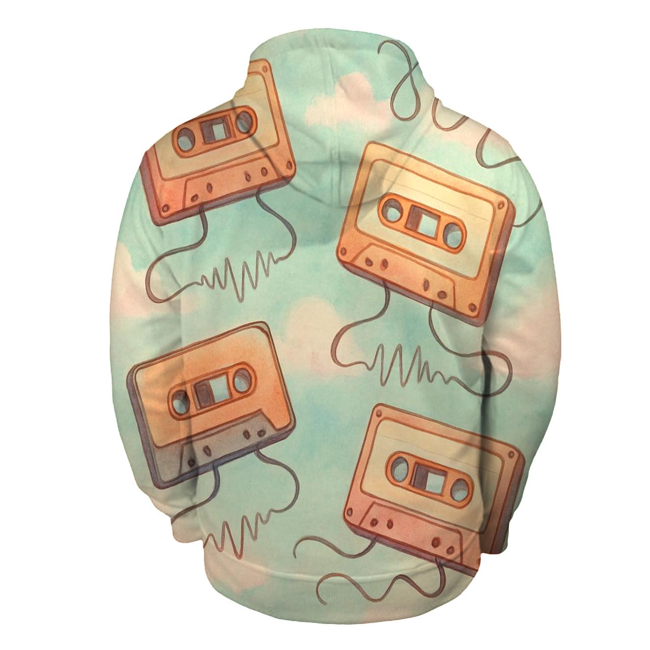 Pastel Cassette Daydream embroidered hoodies