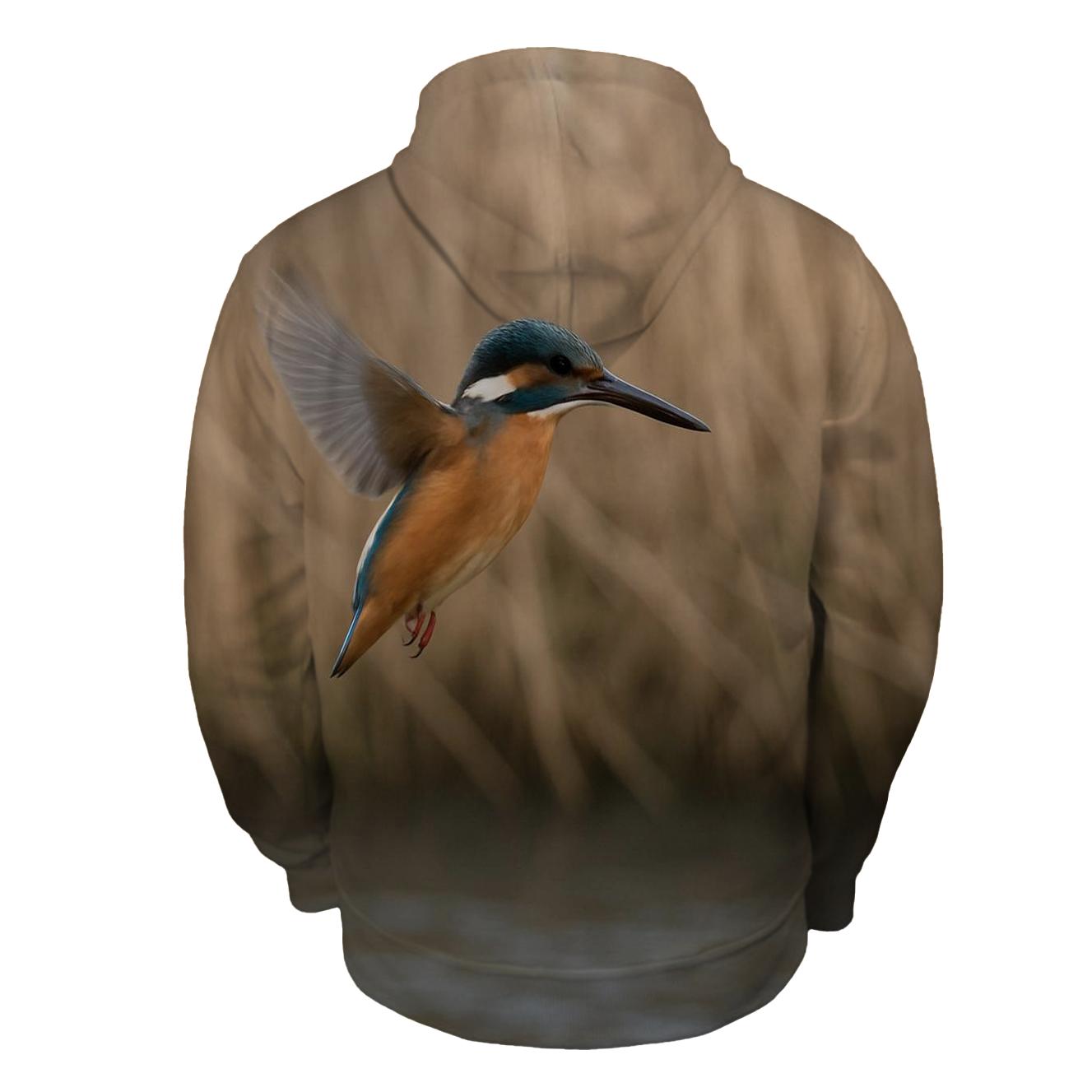 Reedbed Hover Eurasian Kingfisher zip-up hoodies