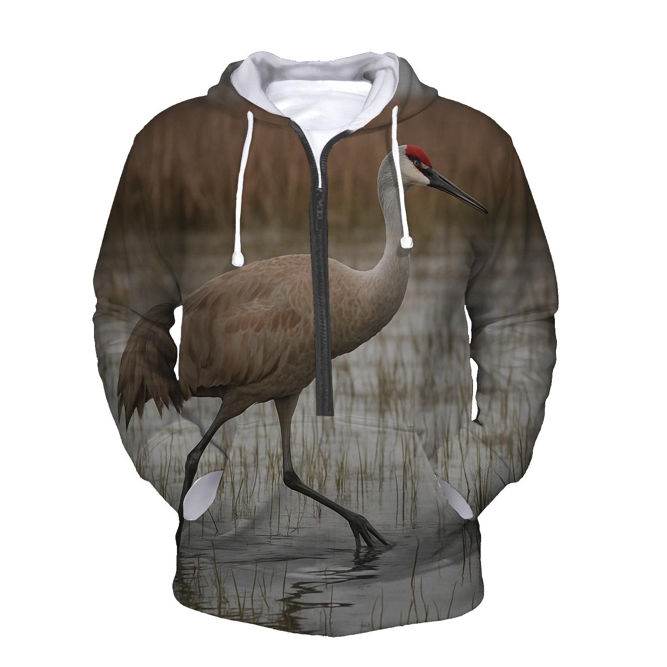 High Step Marshland Crane hoodie designs