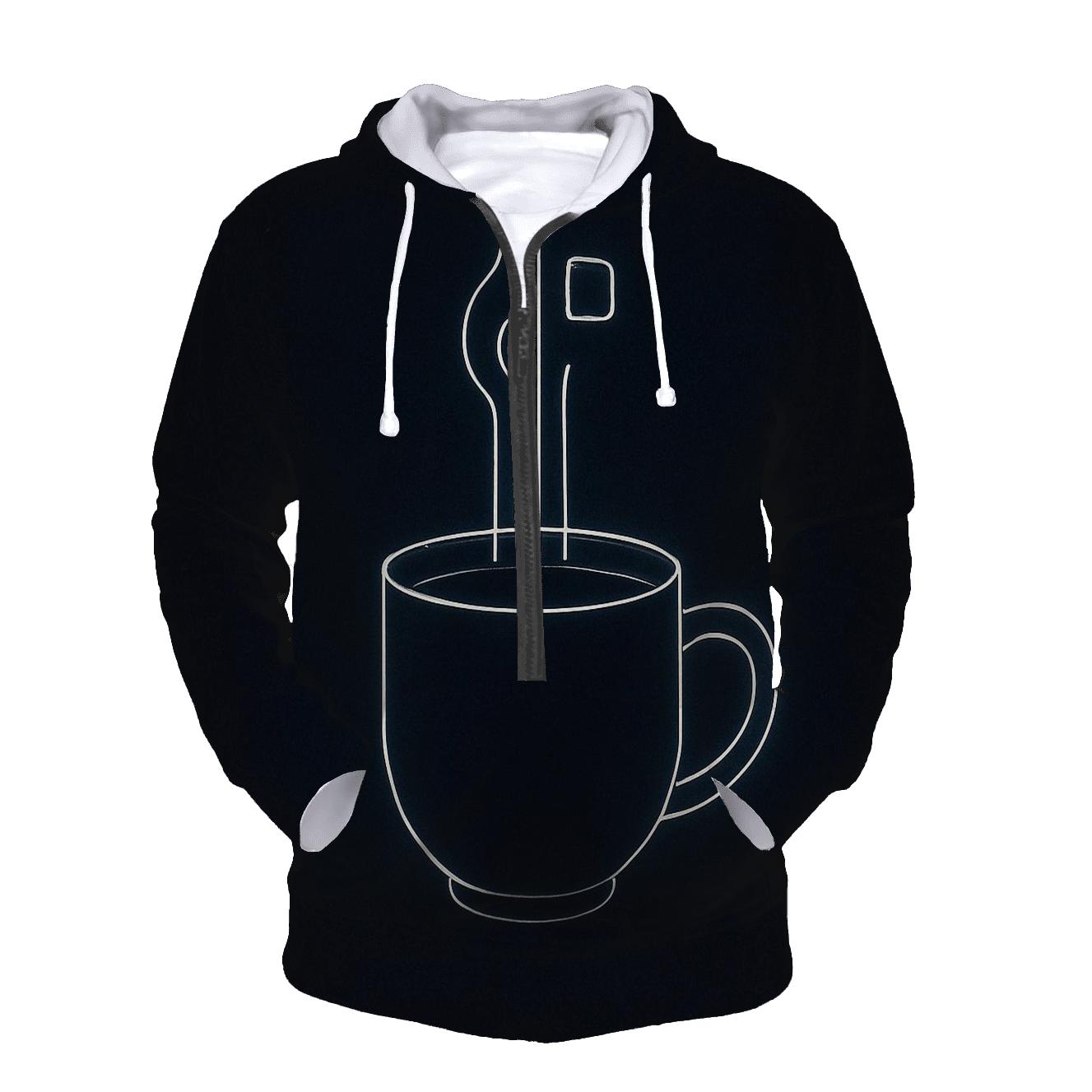 Midnight Espresso Lines zip-up hoodies