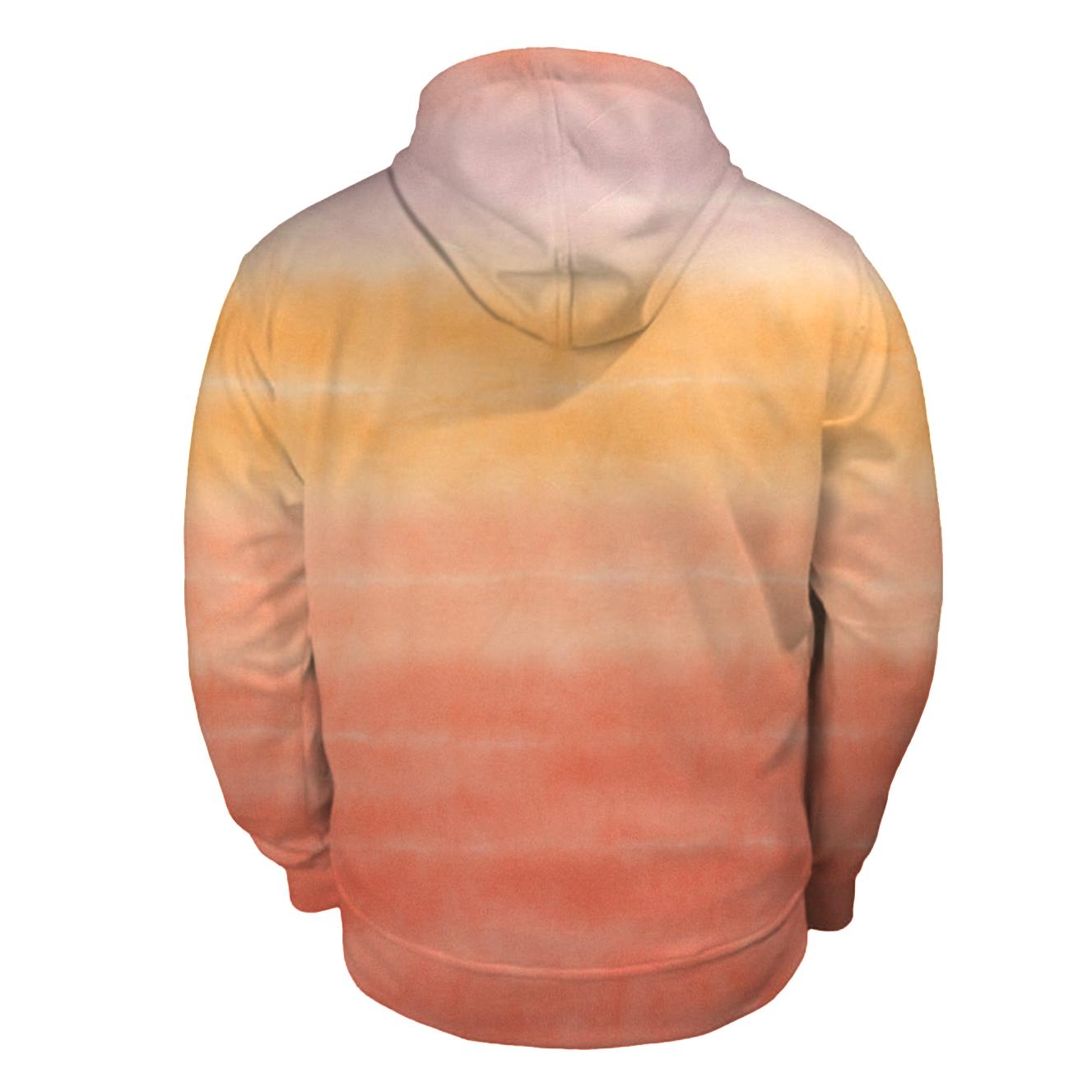 Sunset Horizon Stripe Wash pullover hoodies