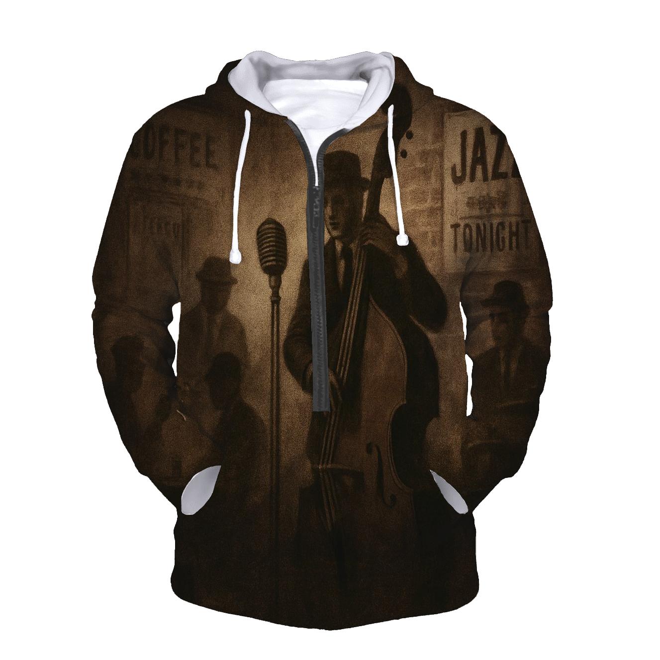 Antique Coffeehouse Jazz Session printed hoodies