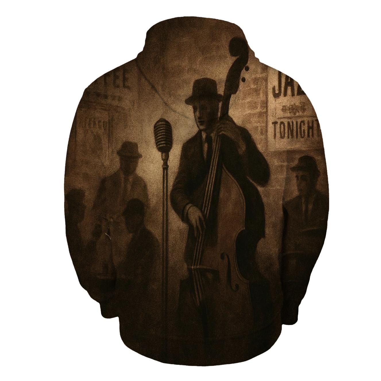 Antique Coffeehouse Jazz Session printed hoodies