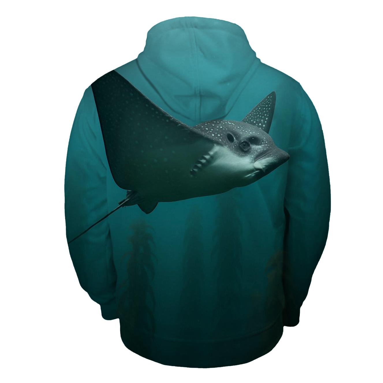 Kelp Forest Glide Spotted Eagle Ray hoodie styles