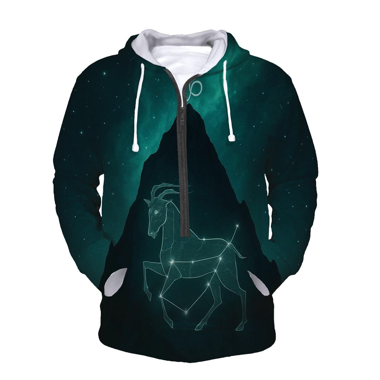 Capricorn Mountain Nebula Crest lightweight hoodies